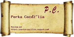Perka Cecília névjegykártya